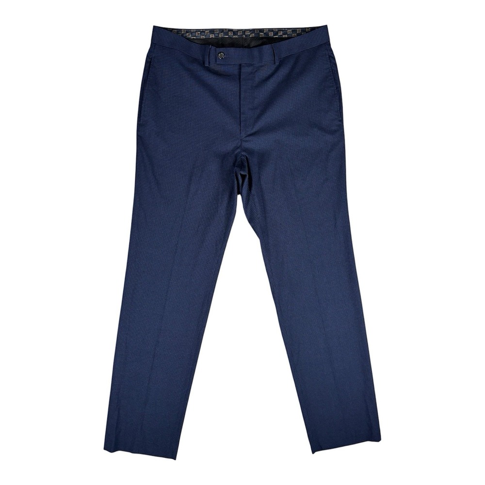 Lauren Ralph Lauren Pants Men's 34x32 Glen Plaid Dress Pants Slacks Navy Blue